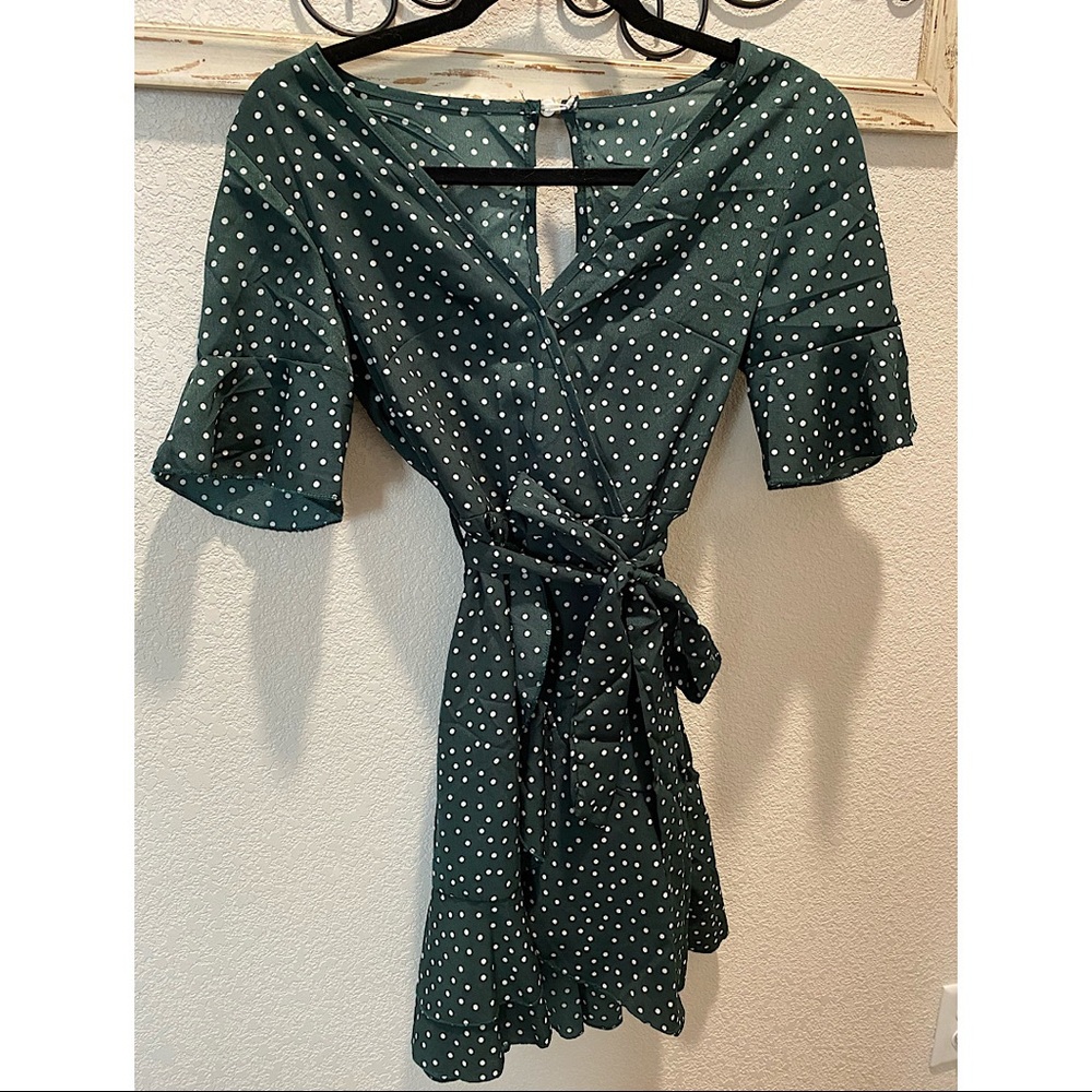 Green Polka Dot Sundress